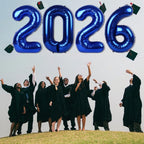 Mluchee Number 2026 Balloons - 40-Inch Navy Blue for New Year, Graduation & 2026 Birthdays