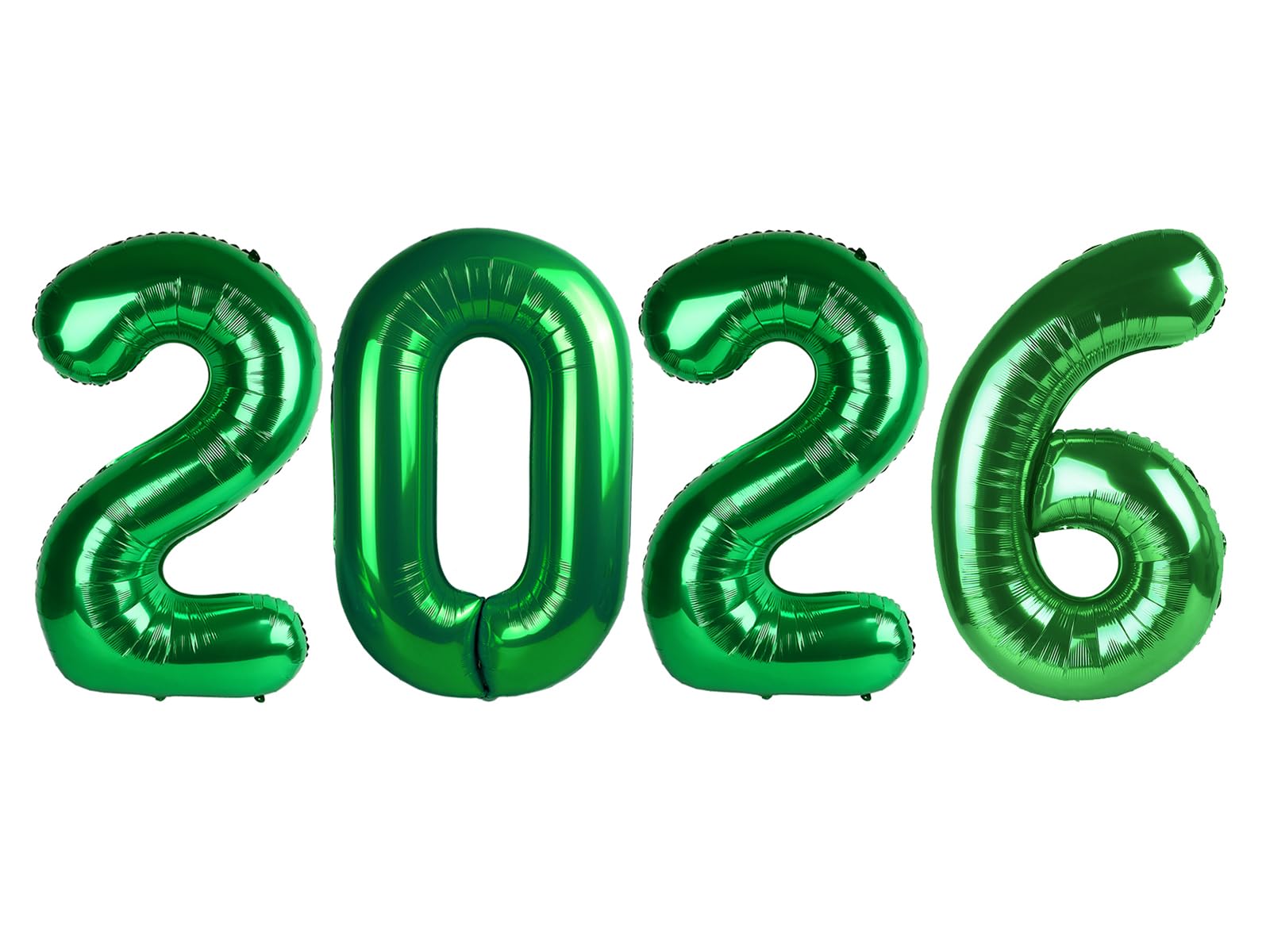 Mluchee Dark Green 2026 Number Balloons – 40-Inch New Year & Graduation Party Decor