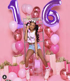 Mluchee Number 6 Balloon – 40-Inch Purple Birthday Balloons for Parties & Events