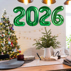 Mluchee 40-Inch 2026 Number Balloons - Dark Green New Year, Graduation & Birthday Decor