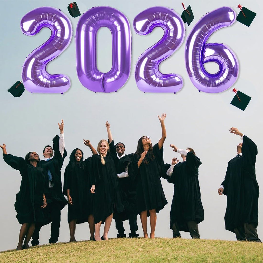 Mluchee 40-Inch Purple Number Balloons (2026) | New Year, Graduation & Birthday Decor