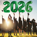 Mluchee Dark Green 2026 Number Balloons – 40-Inch New Year & Graduation Party Decor
