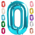 Mluchee Number 0 Balloons 40 Inch Light Blue – Large Numeral Balloons for Birthdays, Weddings & Events