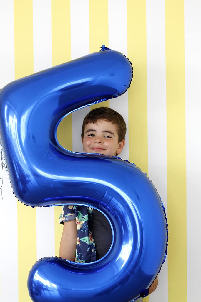 Mluchee 40-Inch Navy Number 0 Balloons for Birthday Parties & Celebrations