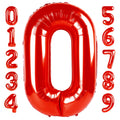Mluchee 40-Inch Number 0 Balloons – Red Milestone Party Decor