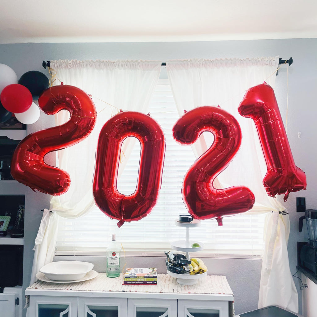 Mluchee 40-Inch Number 0 Balloons – Red Milestone Party Decor
