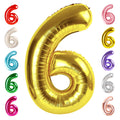 Mluchee Number 6 Balloon 40 Inch – Gold 6th Birthday Balloons for Parties & Events