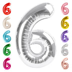 Mluchee Number 6 Balloon 40 Inch – Large 6th Birthday Balloons for Party Decor