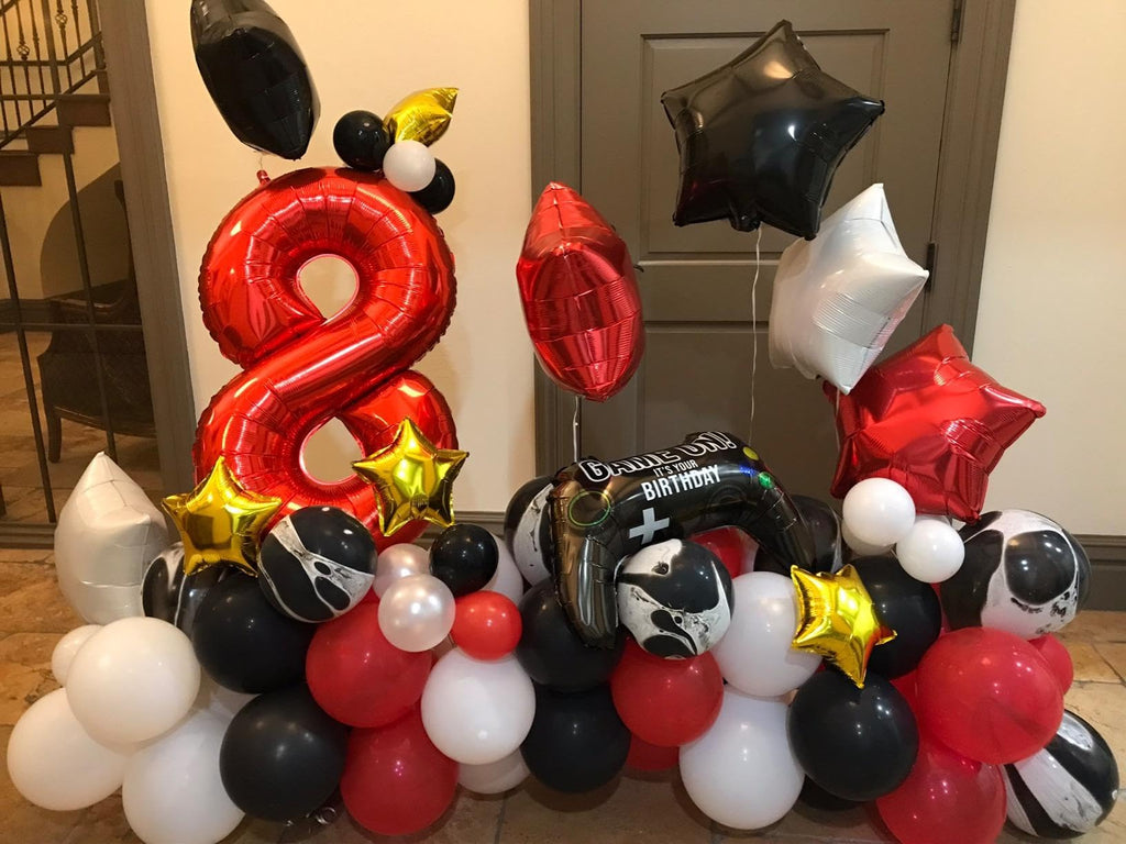 Mluchee 40-Inch Red Number Balloons — Giant Birthday Decor (Pair) for 2nd, 21st & Milestones