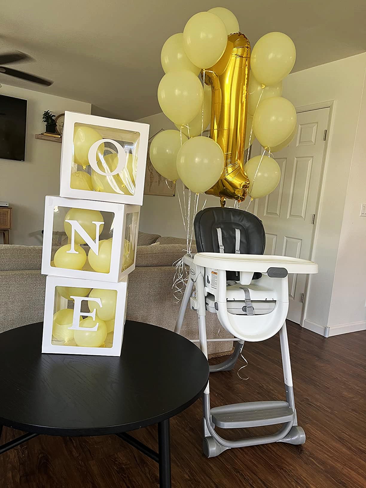 Mluchee 40-Inch Gold Number Balloons for 1st Birthday Parties