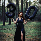 Mluchee 40-Inch Number Balloons – 6th Birthday Black Party Decor