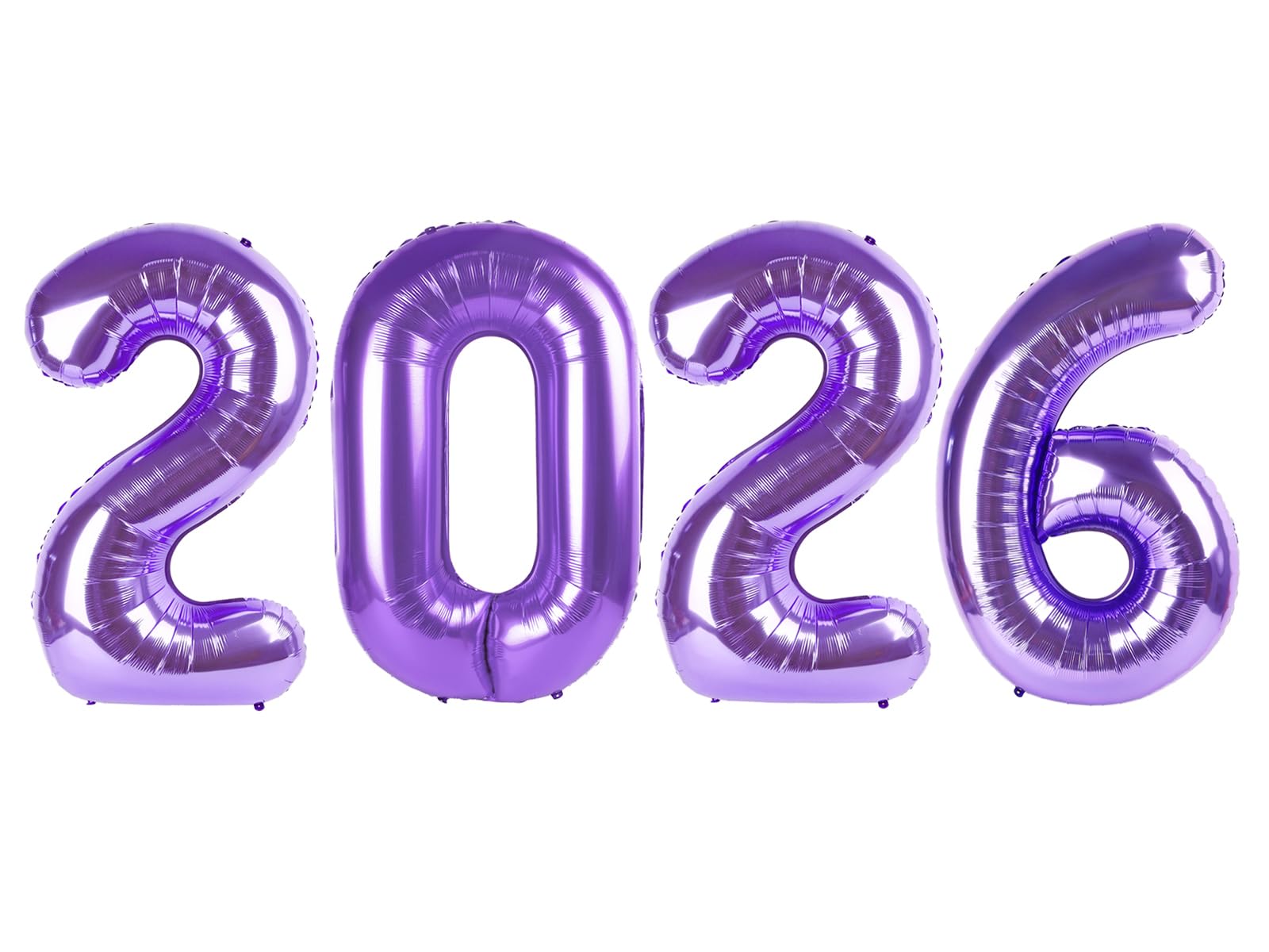 Purple 2026 Number Balloons - 40 Inch New Year's Eve & Party Decor | Mluchee