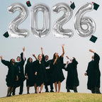 Mluchee 40-Inch Silver 2026 Number Balloons | New Year, Graduation & Birthday Party Decor