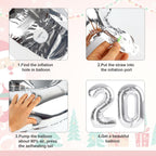Mluchee 40-Inch Silver 2026 Number Balloons | New Year, Graduation & Birthday Party Decor
