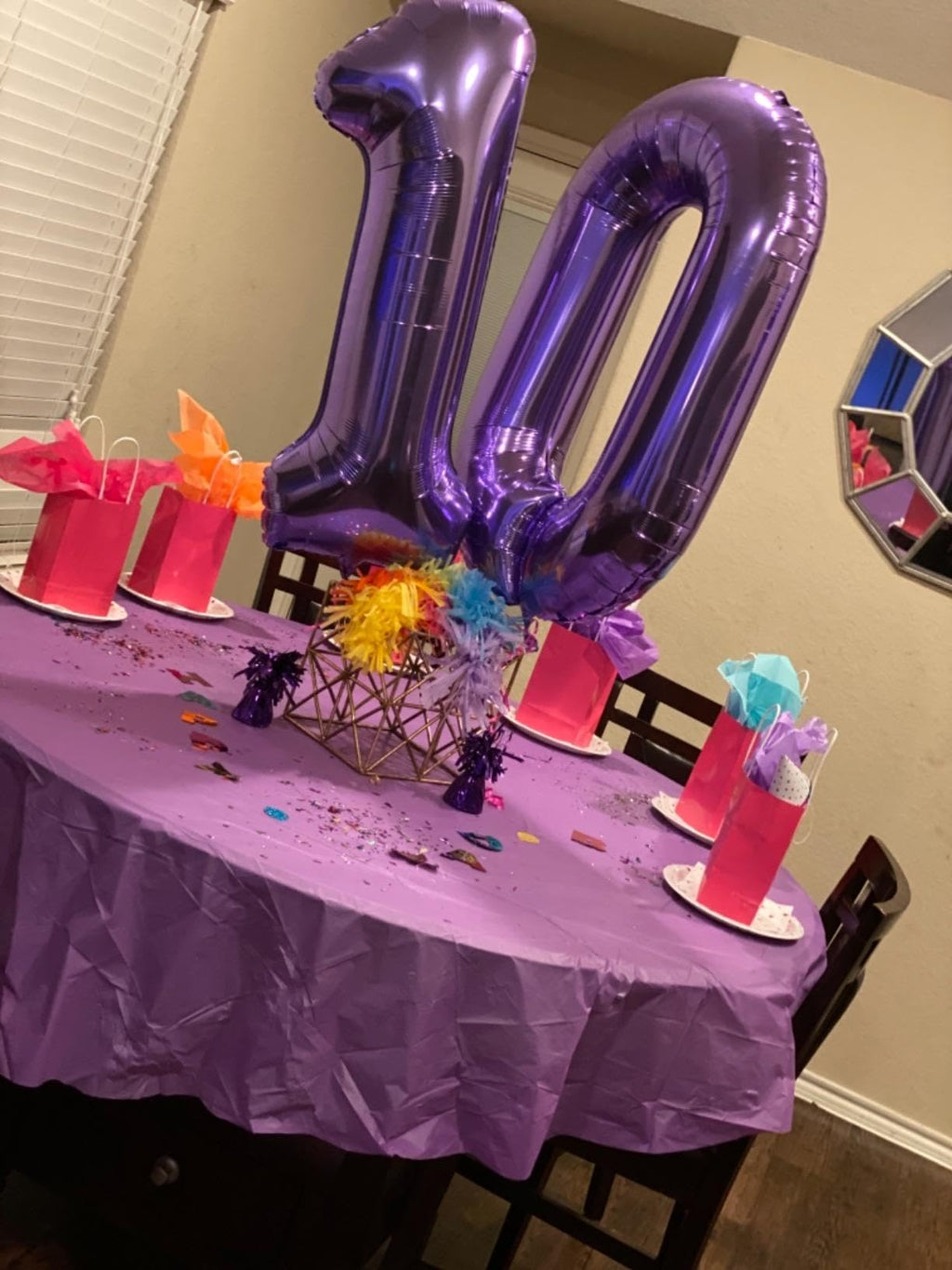 Mluchee Number 6 Balloon – 40-Inch Purple Birthday Balloons for Parties & Events
