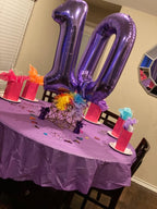 Mluchee Number 6 Balloon – 40-Inch Purple Birthday Balloons for Parties & Events