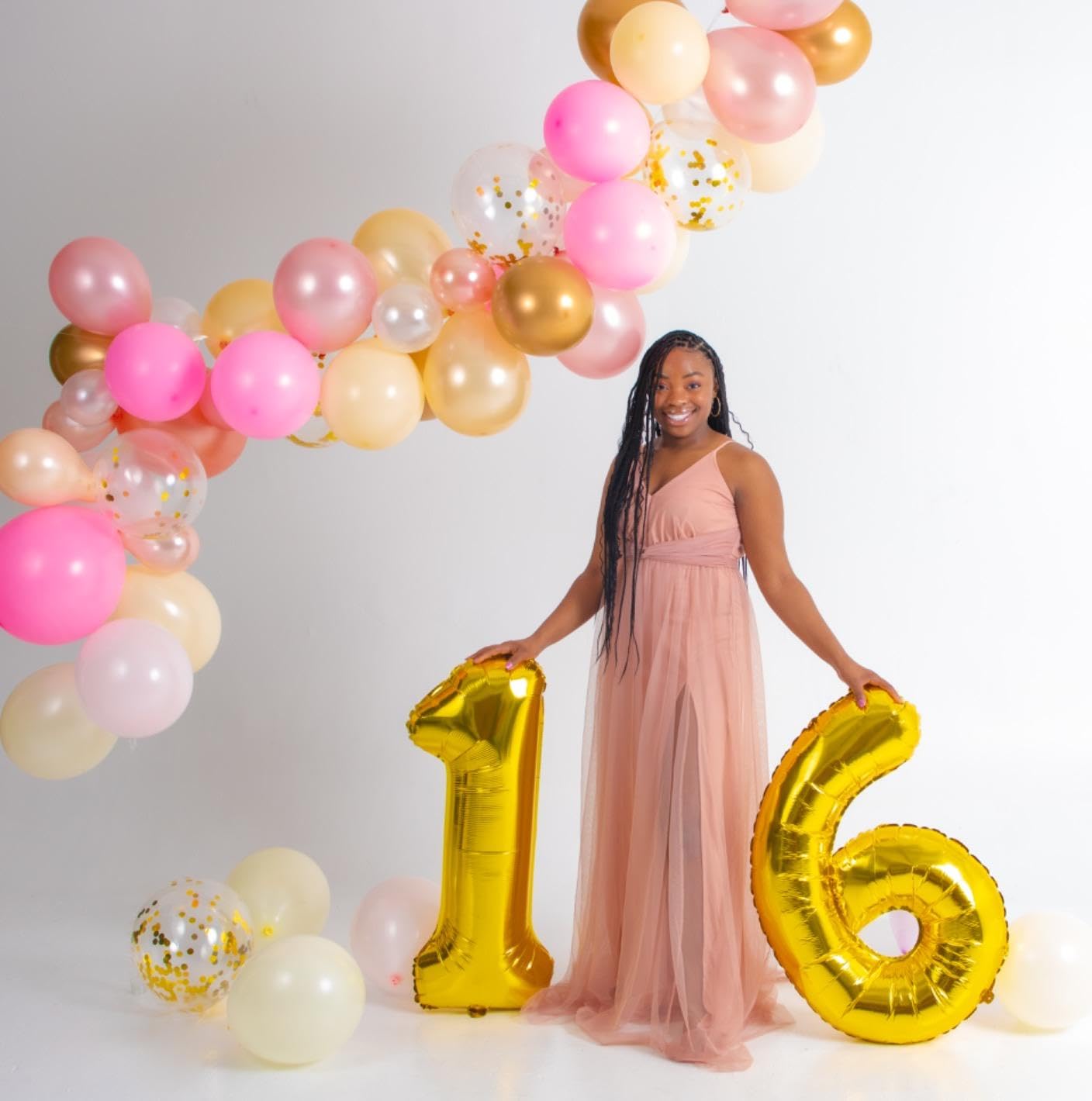 Mluchee Number 6 Balloon 40 Inch – Gold 6th Birthday Balloons for Parties & Events