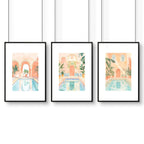 Modern Artwork Paintings | Set of 3 Beach Decor Wall art Prints