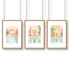 Modern Artwork Paintings | Set of 3 Beach Decor Wall art Prints