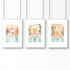 Modern Artwork Paintings | Set of 3 Beach Decor Wall art Prints