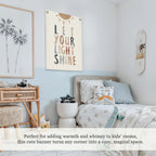 MOFUYU Inspirational Positive Affirmations Wall Decor Let Your Light Shine for Kids – Linen Banner 18x25