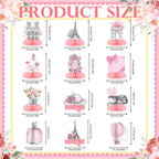 Moinchore 12 Pcs Paris Honeycomb Centerpieces – Pink Eiffel Tower & Paris Theme Party Decor