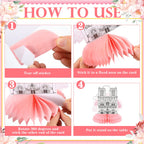 Moinchore 12 Pcs Paris Honeycomb Centerpieces – Pink Eiffel Tower & Paris Theme Party Decor