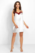 Momenti Per Me decorative lace elegant satin nightgown
