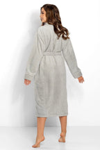 Momenti Per Me knit fabric-shawl collar womens bathrobe