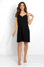 Momenti Per Me tied straps, pointed neckline nightgown