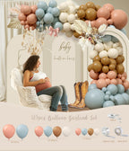 Monnberry Boots or Bows Gender Reveal Decorations – 206pc Western Baby Shower Kit