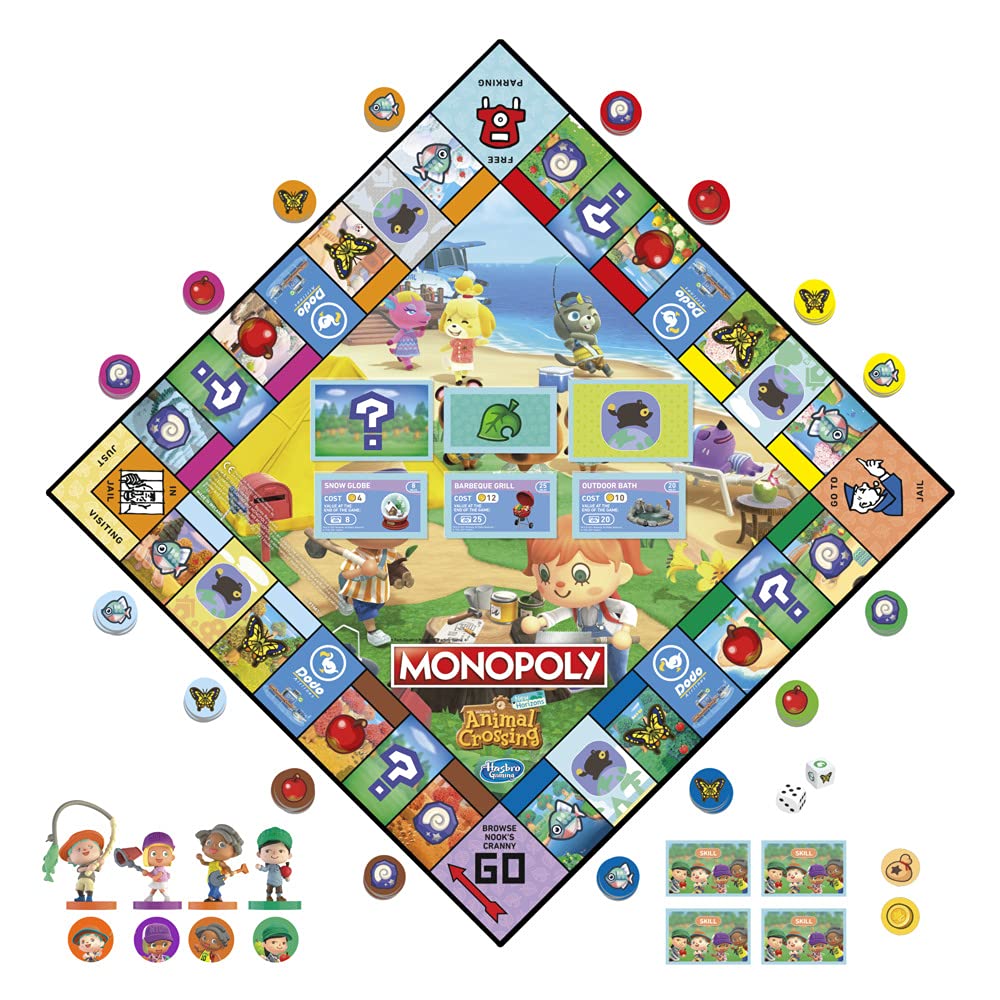 Monopoly Animal Crossing New Horizons Edition - Board Game for Kids 8+ (2-4 Players)