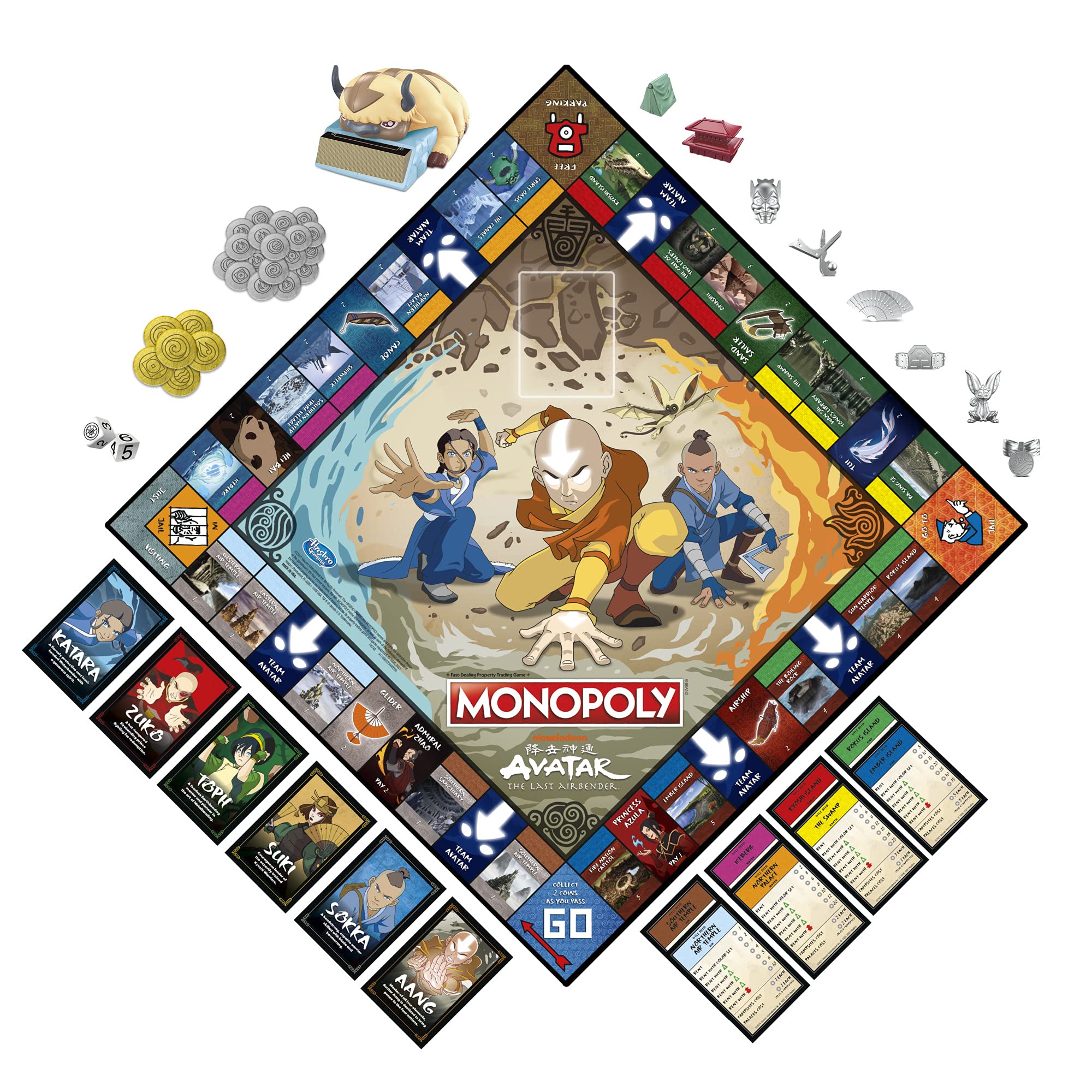 Monopoly Avatar Edition Board Game – The Last Airbender Team Avatar Power Play for Kids 8+