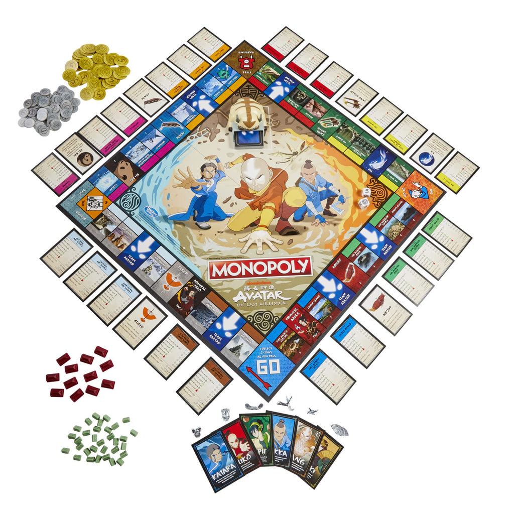 Monopoly Avatar Edition Board Game – The Last Airbender Team Avatar Power Play for Kids 8+