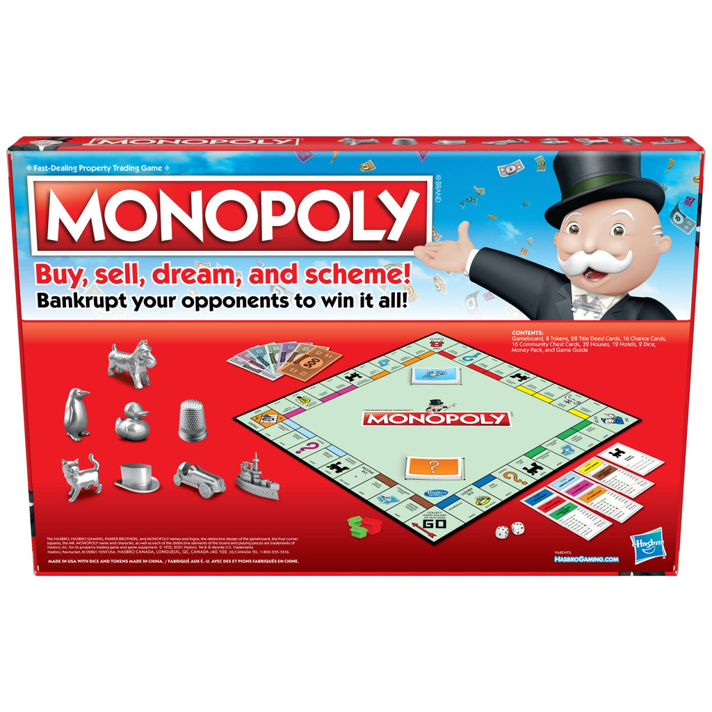 Monopoly Game | Family Board Game for 2-6 Players with 8 Tokens (Token Vote Edition)