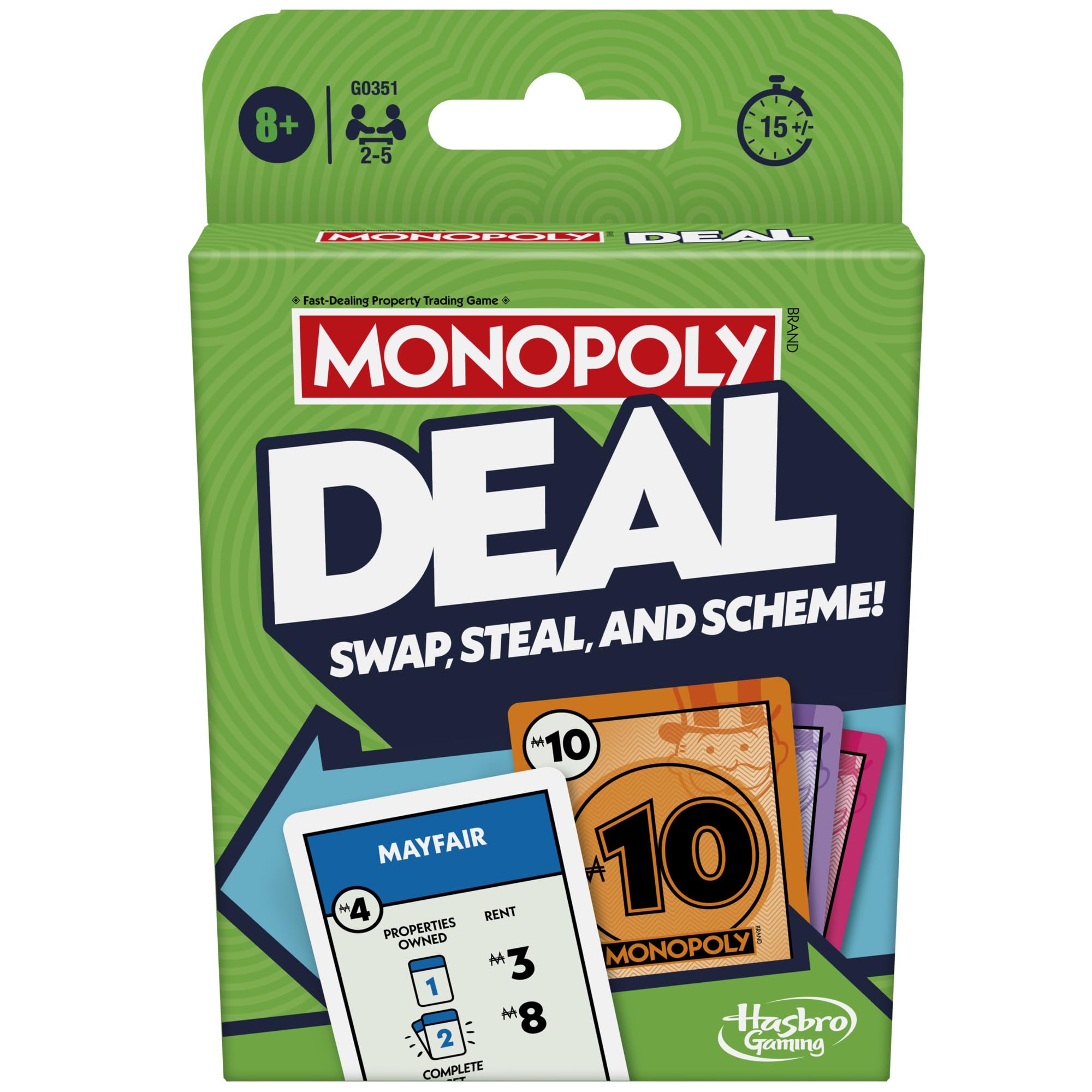 Monopoly Deal Card Game - English Version | Fast 15-Minute Real Estate Fun