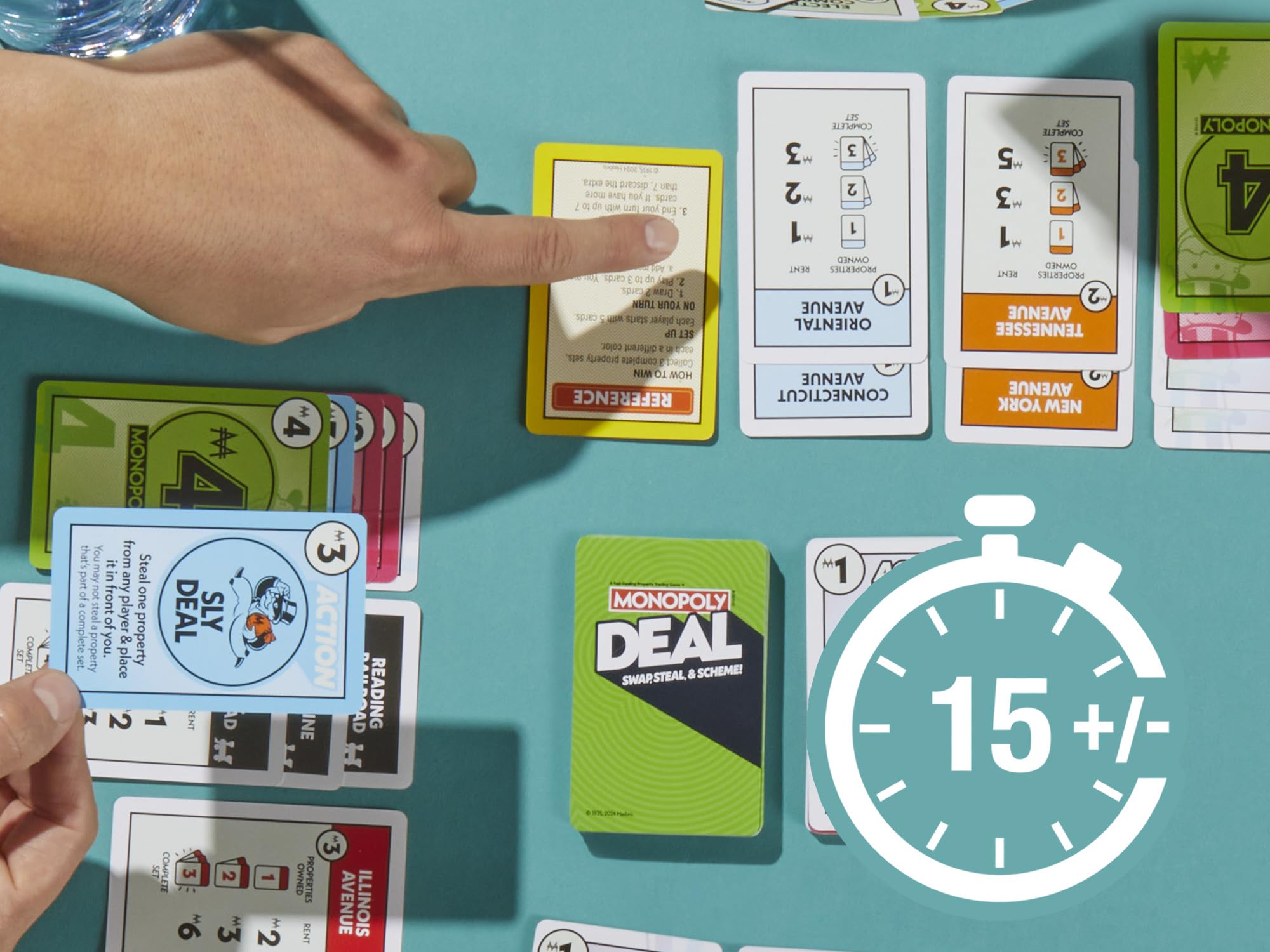 Monopoly Deal Card Game — Quick 15-Minute Family Fun for 2-5 Players (Ages 8+)