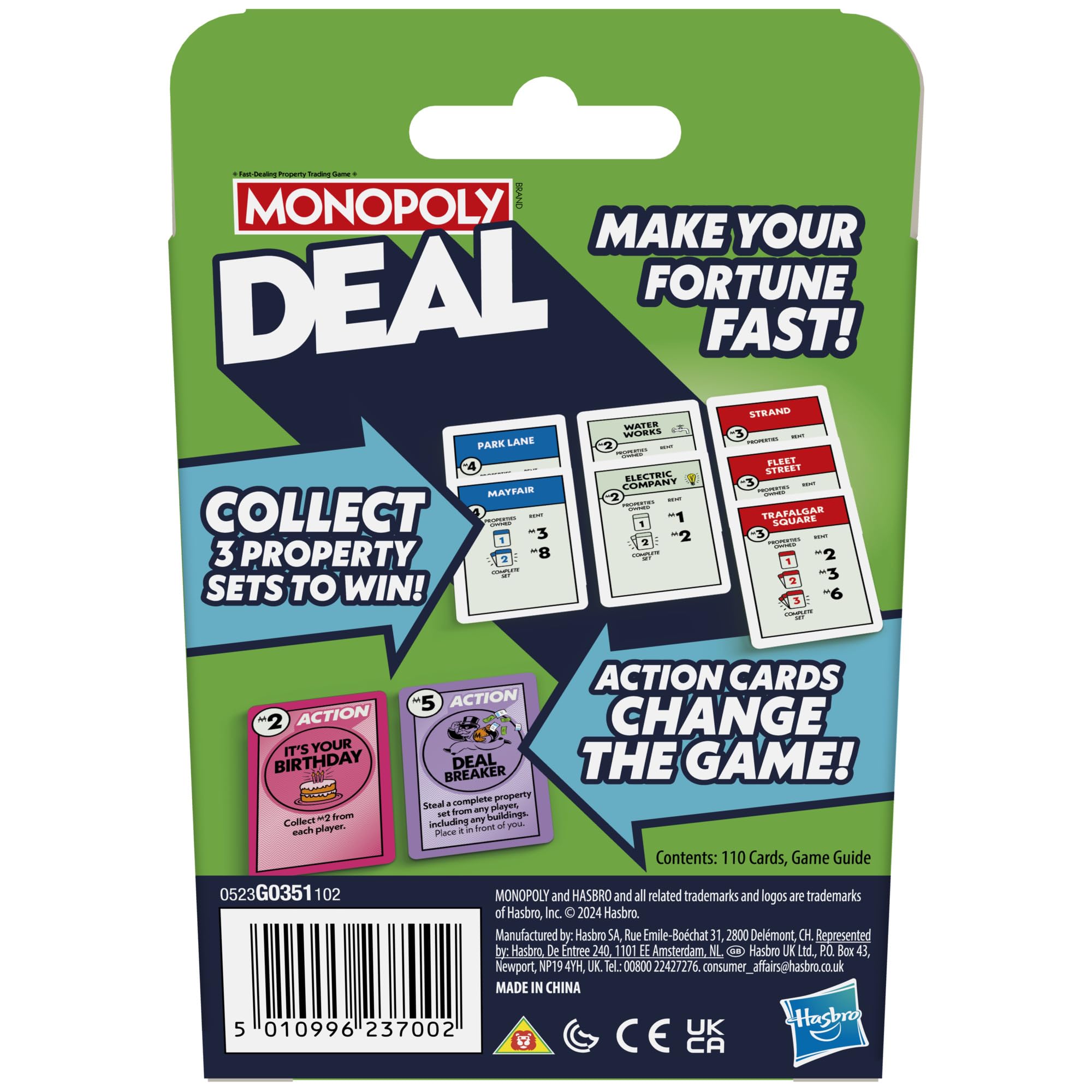 Monopoly Deal Card Game - English Version | Fast 15-Minute Real Estate Fun