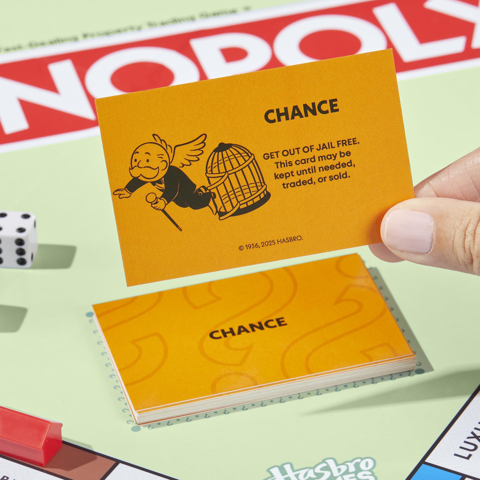 Monopoly Board Game with Storage Tray & Larger Tokens | Ages 8+ | 2-6 Players