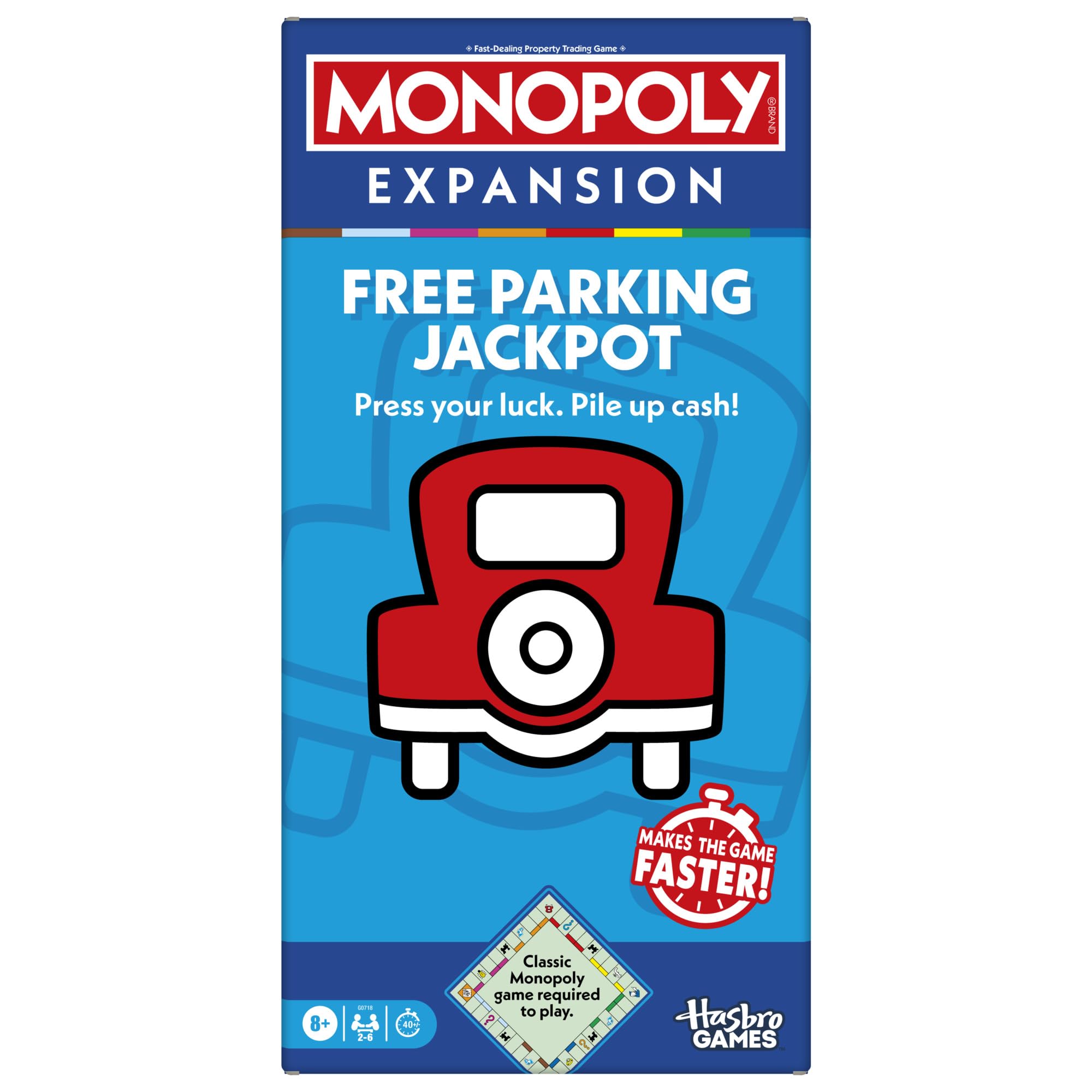Monopoly Free Parking Jackpot Expansion | Faster Play for 2-6 Players