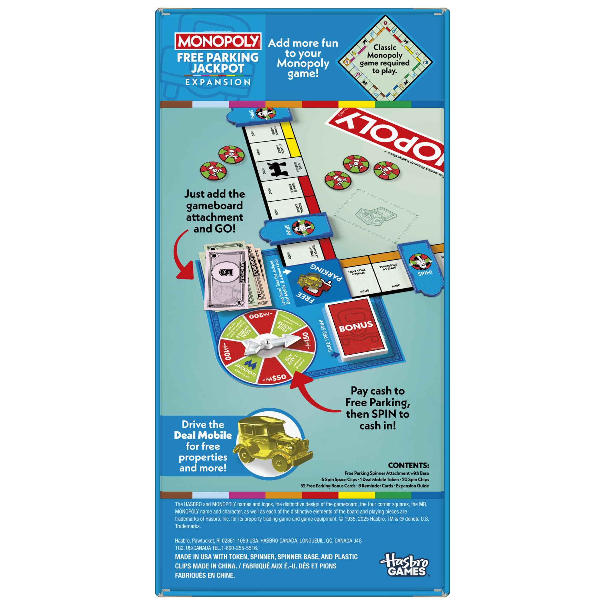 Monopoly Free Parking Jackpot Expansion | Faster Play for 2-6 Players