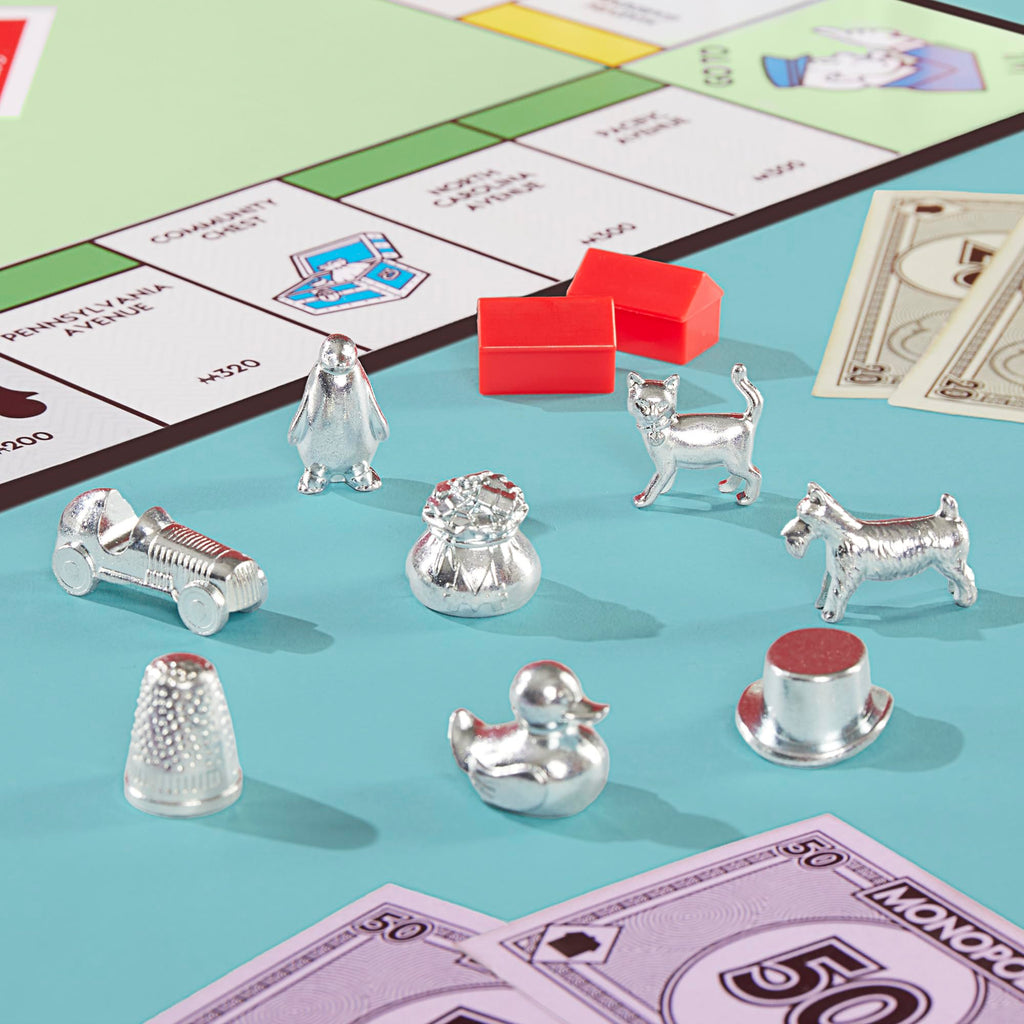 Monopoly Board Game with Storage Tray & Larger Tokens | Ages 8+ | 2-6 Players