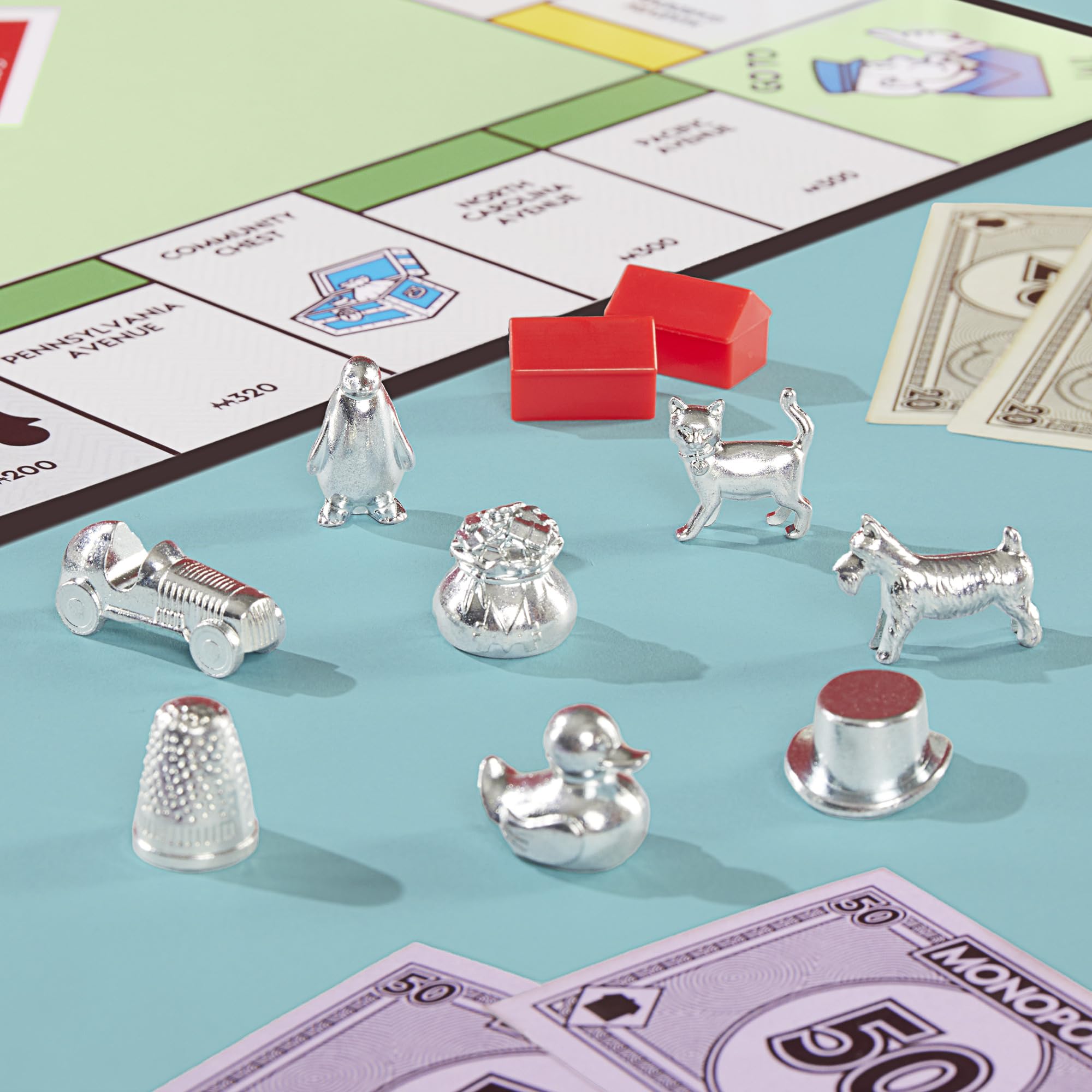 Monopoly Board Game with Storage Tray & Larger Tokens | Ages 8+ | 2-6 Players