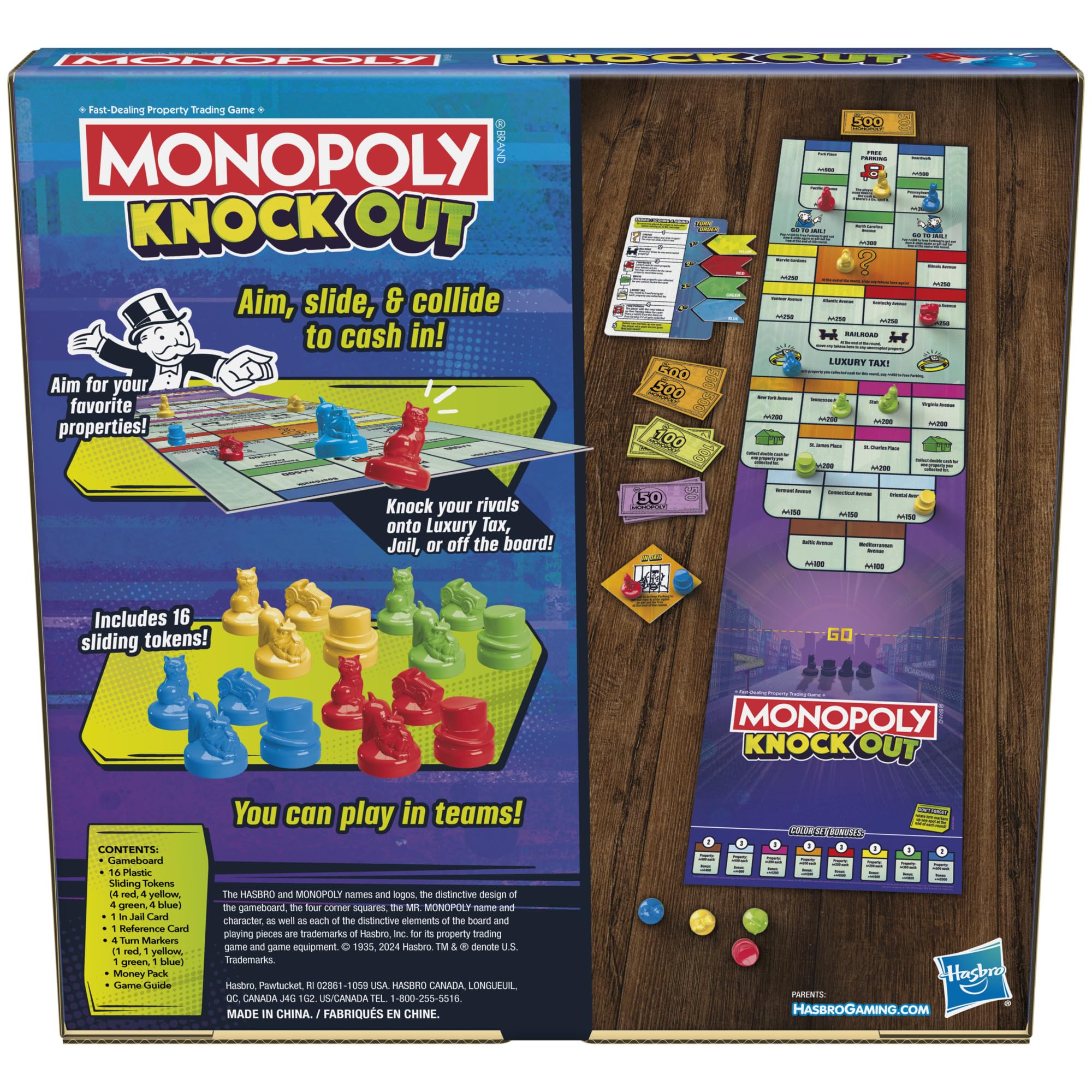 Monopoly Knockout Board Game – Quick Family Party Fun for 2-8 Players | 20 Min