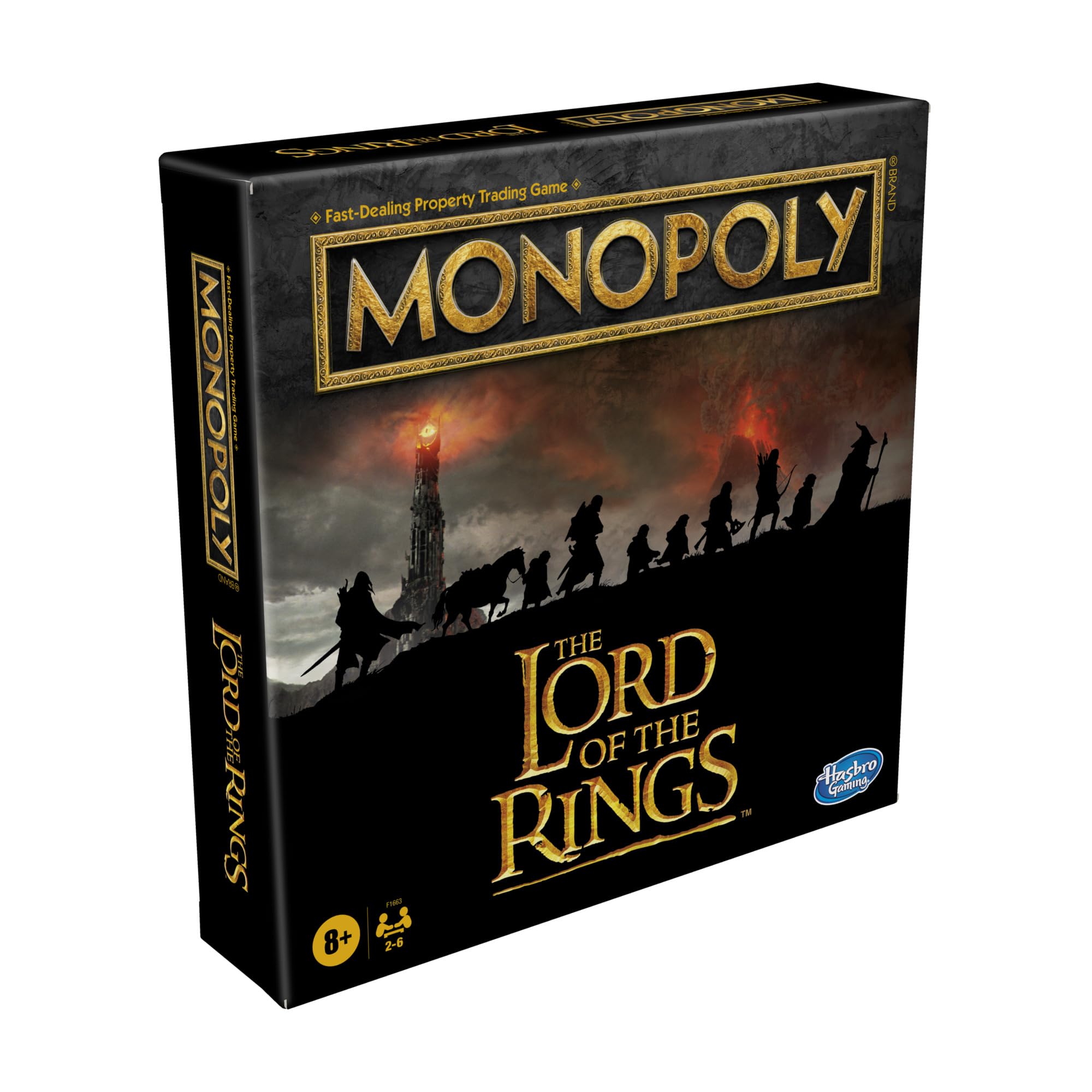 Monopoly: The Lord of the Rings Edition Board Game – Fellowship Members, Ring of Power, 2-6 Players (Amazon Exclusive)