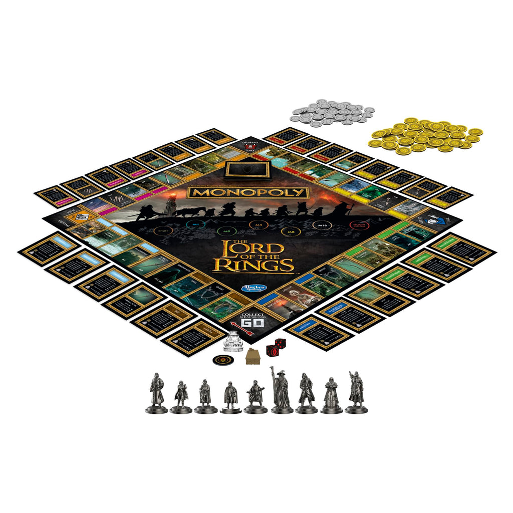 Monopoly: The Lord of the Rings Edition Board Game – Fellowship Members, Ring of Power, 2-6 Players (Amazon Exclusive)