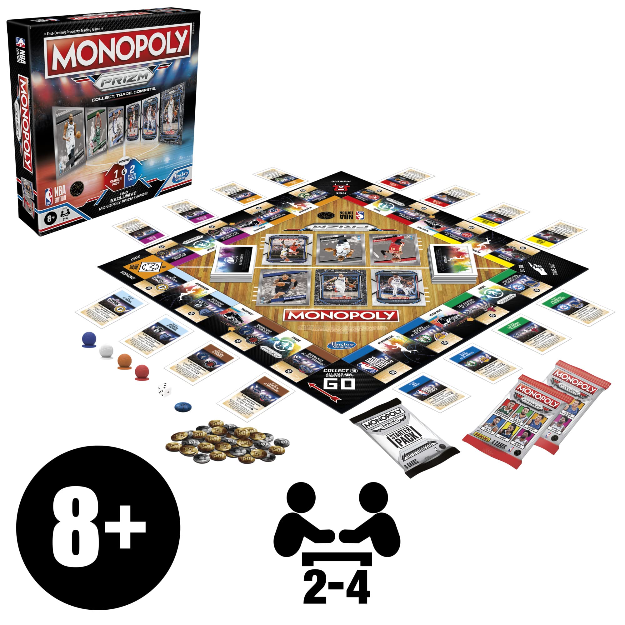 Monopoly NBA – NBA-Themed Board Game by Monopoly | Draft, Trade, Panini Cards