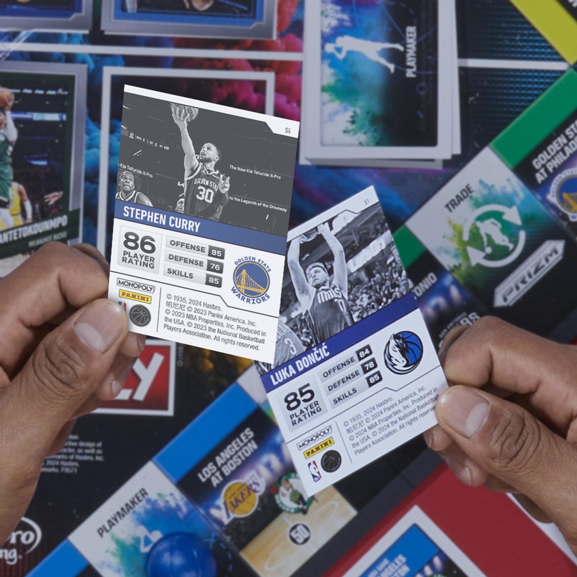 Monopoly Prizm: NBA 2nd Edition Board Game with 2023-24 Panini Cards | 2-4 Players | Ages 8+