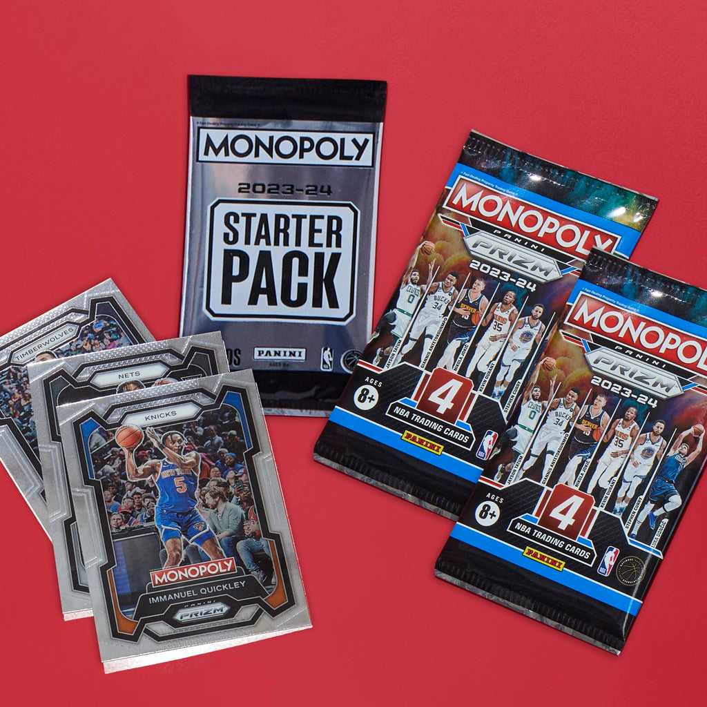 Monopoly Prizm: NBA 2nd Edition Board Game with 2023-24 Panini Cards | 2-4 Players | Ages 8+