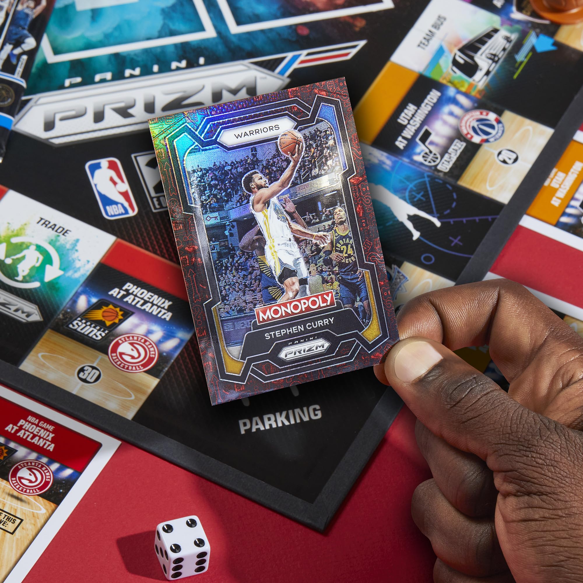 Monopoly Prizm: NBA 2nd Edition Board Game with 2023-24 Panini Cards | 2-4 Players | Ages 8+